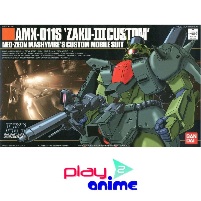 Hguc Amx Zaku Iii Custom Play Anime