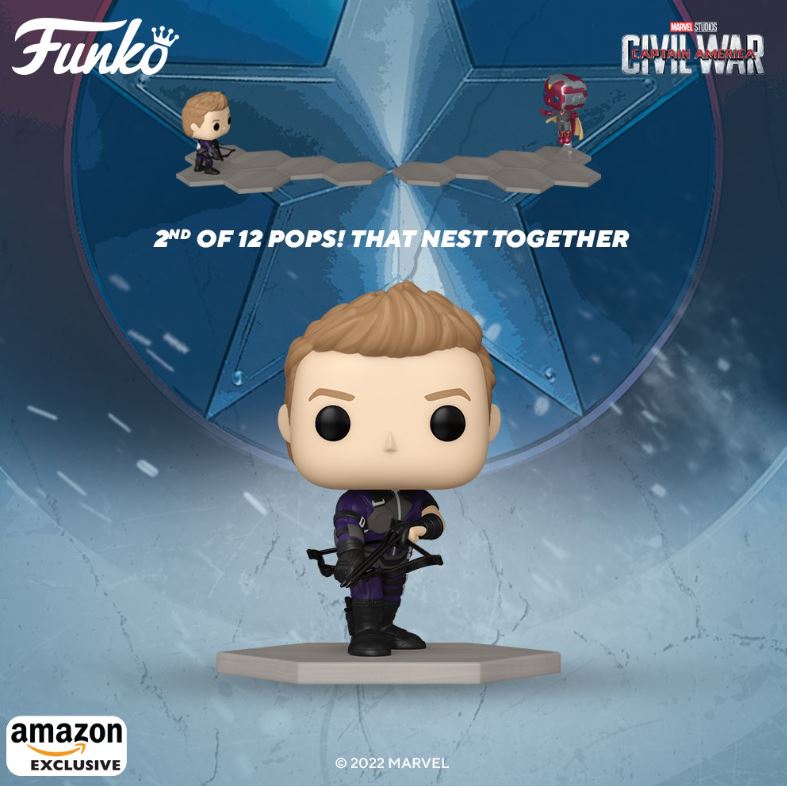 Funko Pop Marvel Civil War Build A Scene Hawkeye Amazon Exclusive