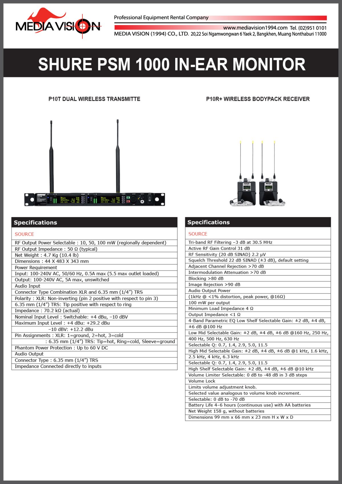 Shure Psm In Ear Monitor Mediavision