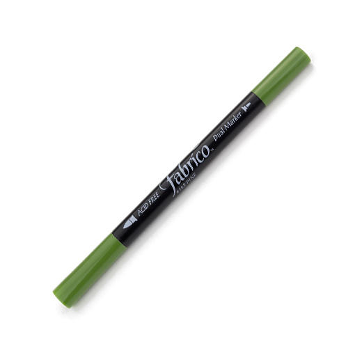 ปากกาเพ้นส์ผ้า Fabrico Dual Marker (สีเขียวขี้ม้า)