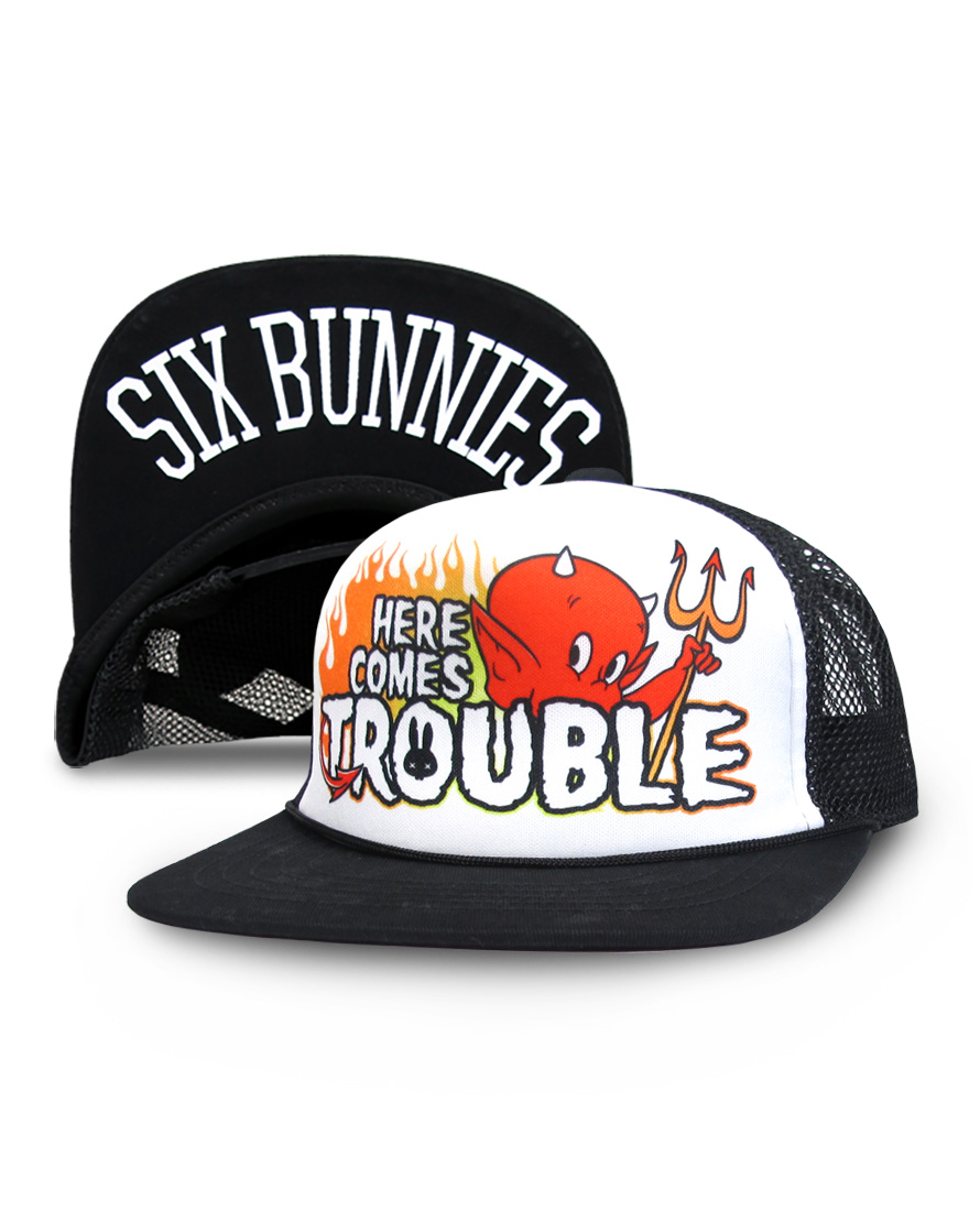 Six Bunnies BUNNIES HERE COMES TROUBLE Kids Accessories Hat.   