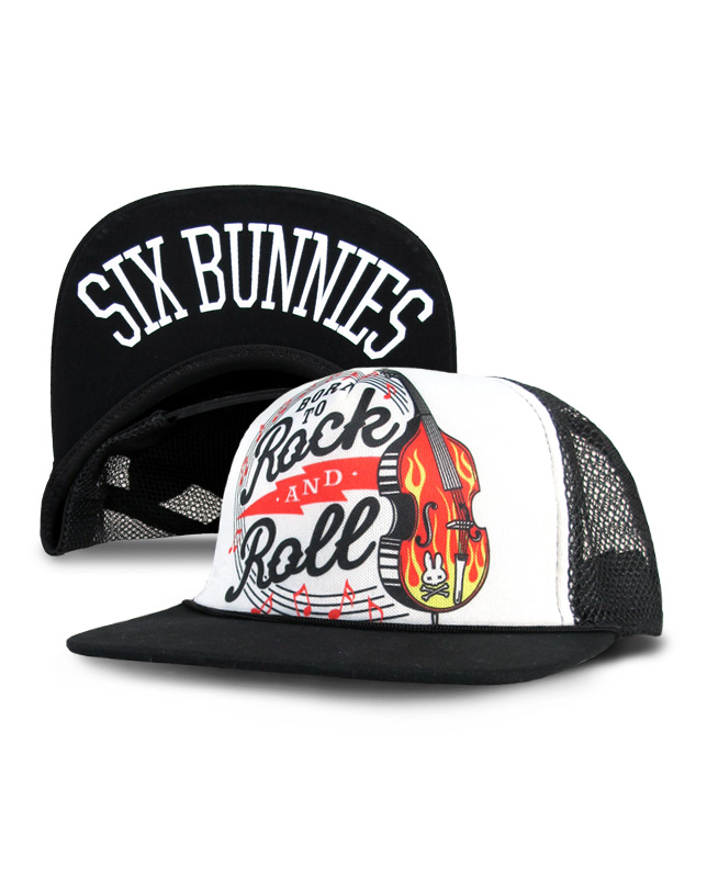 Six Bunnies BORN TO ROCK AND ROLL Kids Accessories Hat.  