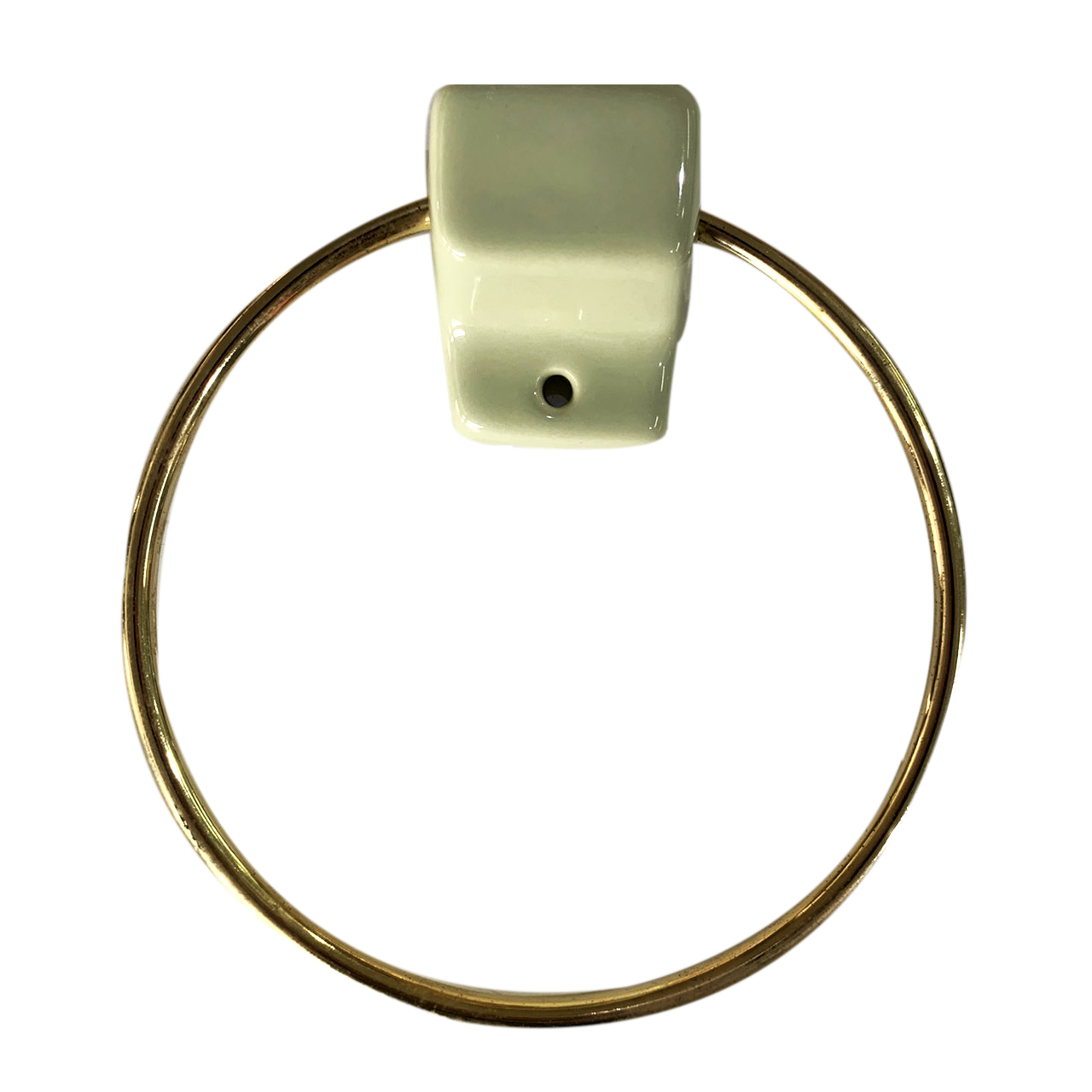 C808 ห่วงแขวนผ้า ห่วงทอง+หัวสีเขียวก้านตอง (GOLD RING) รุ่น STANDARD - COTTO