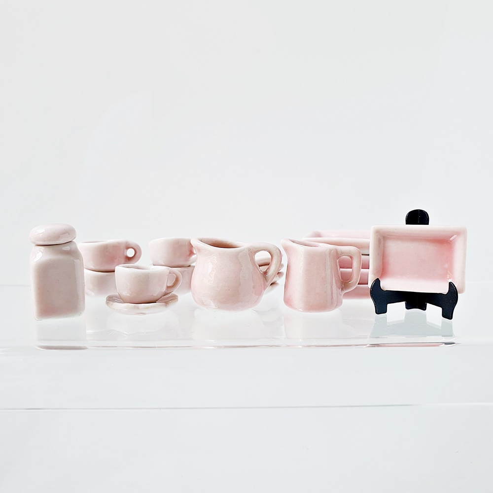 Ceramic Tableware Coffee Tea Cups Pitcher Mixed Set 18 Pcs.