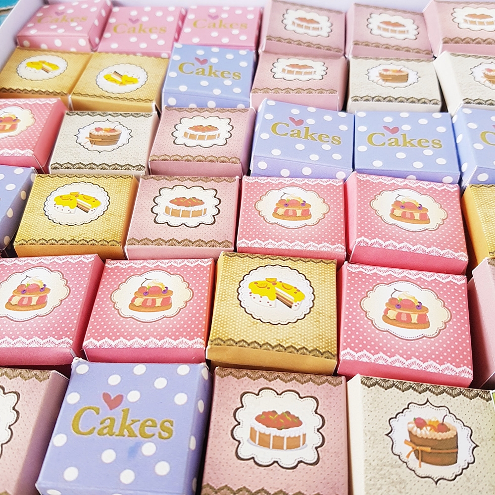 50x Cake Boxes Dollhouse Miniature Food Bakery Accessories Wholesale Price