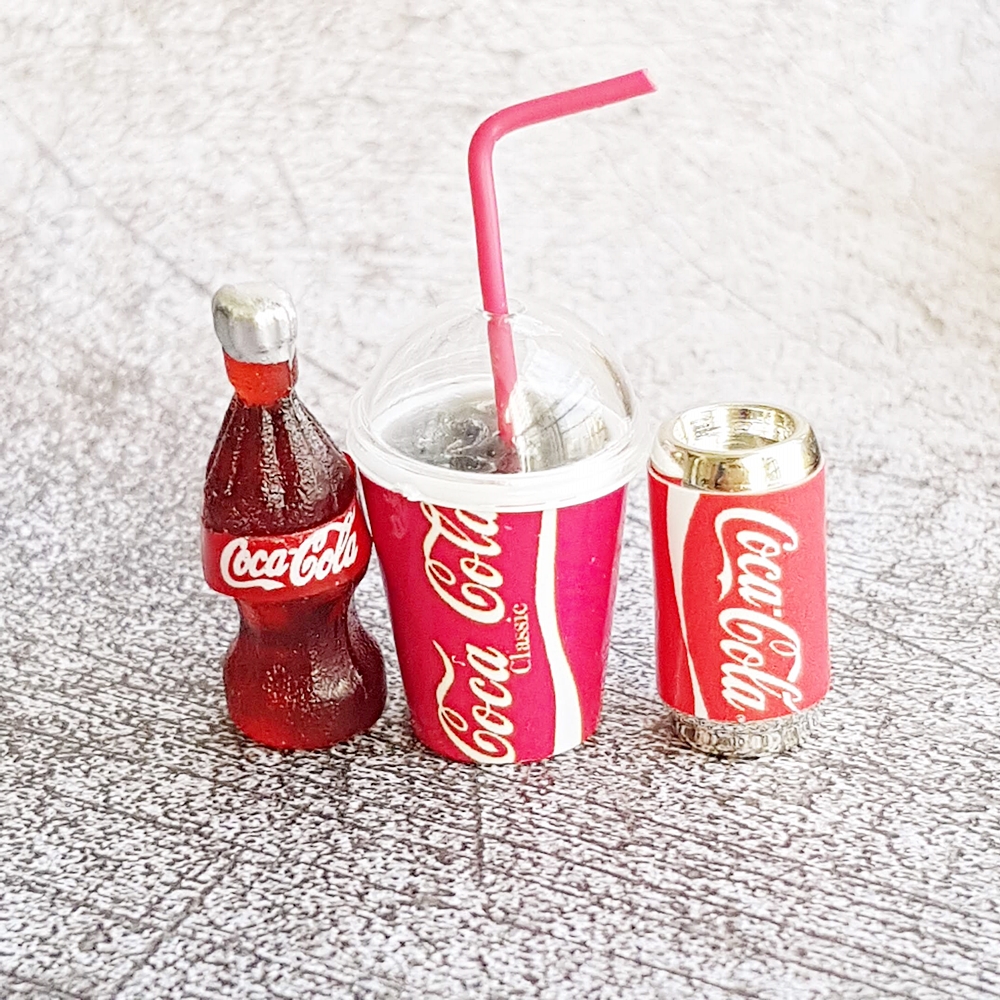 Dollhouse Miniatures Soda Drink Coca-Cola Coke Set Beverage Collectibles