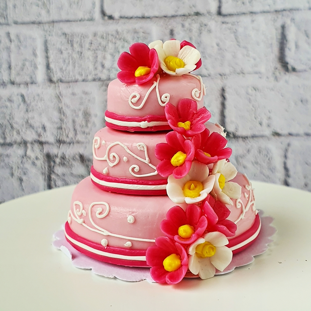 Dollhouse Miniatures Food Bakery Cake Bloom Flower Floral Set Supply Decoration