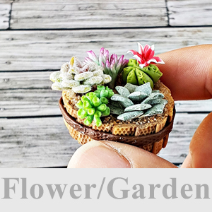 Dollhouse Miniatures Fairy Garden Flower Plant