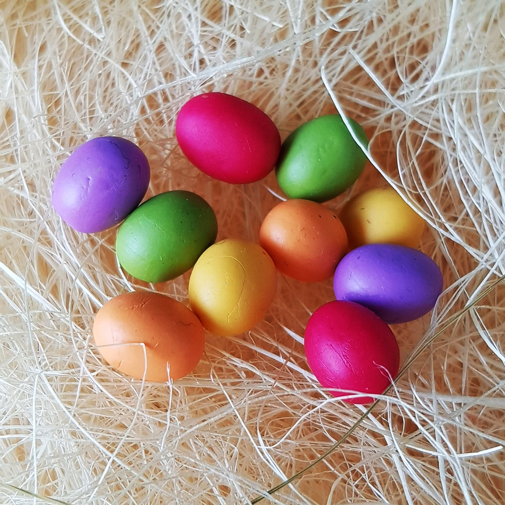 10x Mixed Color Easter Eggs Dollhouse Miniatures Food Thanking