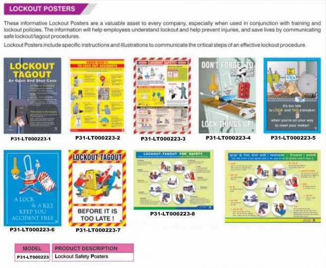 LOCKOUT SAFETY POSTERS