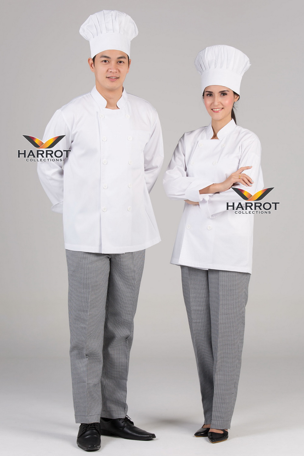 เสื้อกุ๊ก เสื้อเชฟ ชุดเชฟ เสื้อพ่อครัว แขนยาว สีขาว (FSS0201)