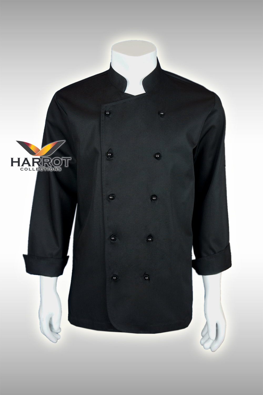 12 Black Chef Jacket Studs NEW 