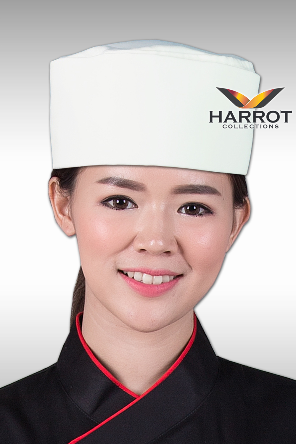 White Japanese Chef Hat (FSC0101) - Harrot