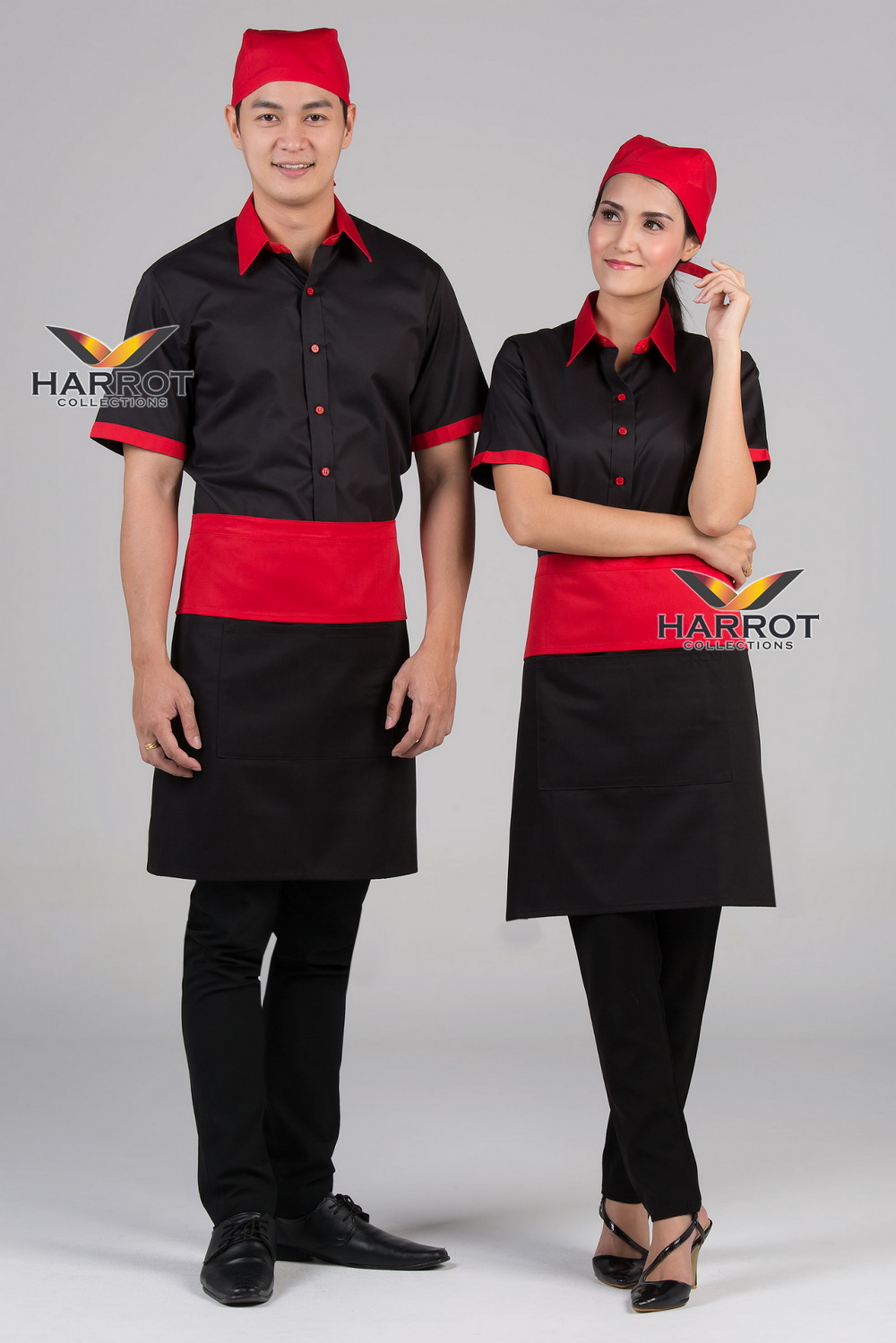 Red-Black Waiter & Waitress shirt