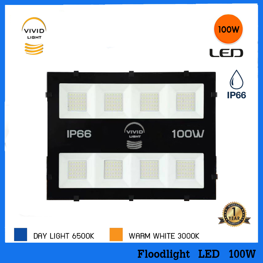 ฟลัดไลท์ Super LED 100W รุ่นประหยัด