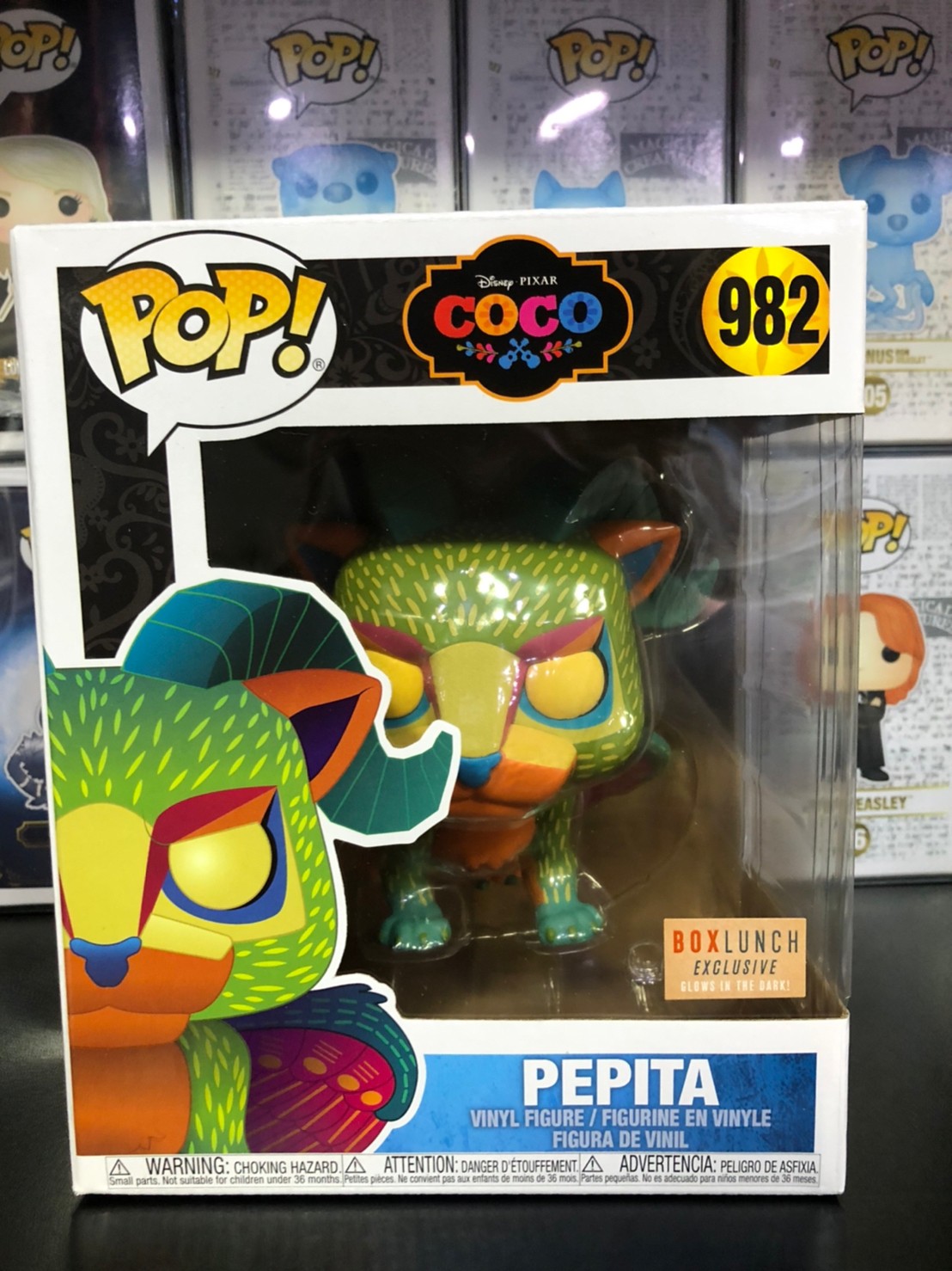 Funko Pop Coco #303 Pepita #982 Glow In The Dark Boxlunch TRU Exclusive GITD NIB 