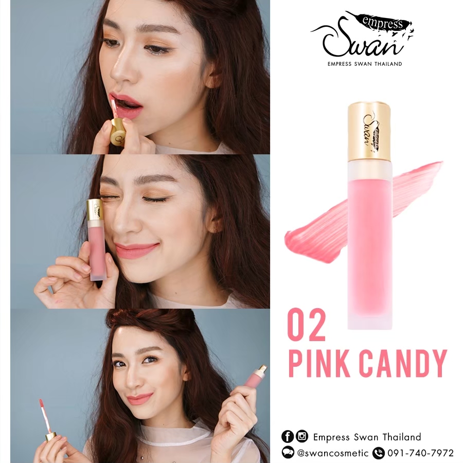 Empress swan Velvet matte Lip #02 PinkCandy