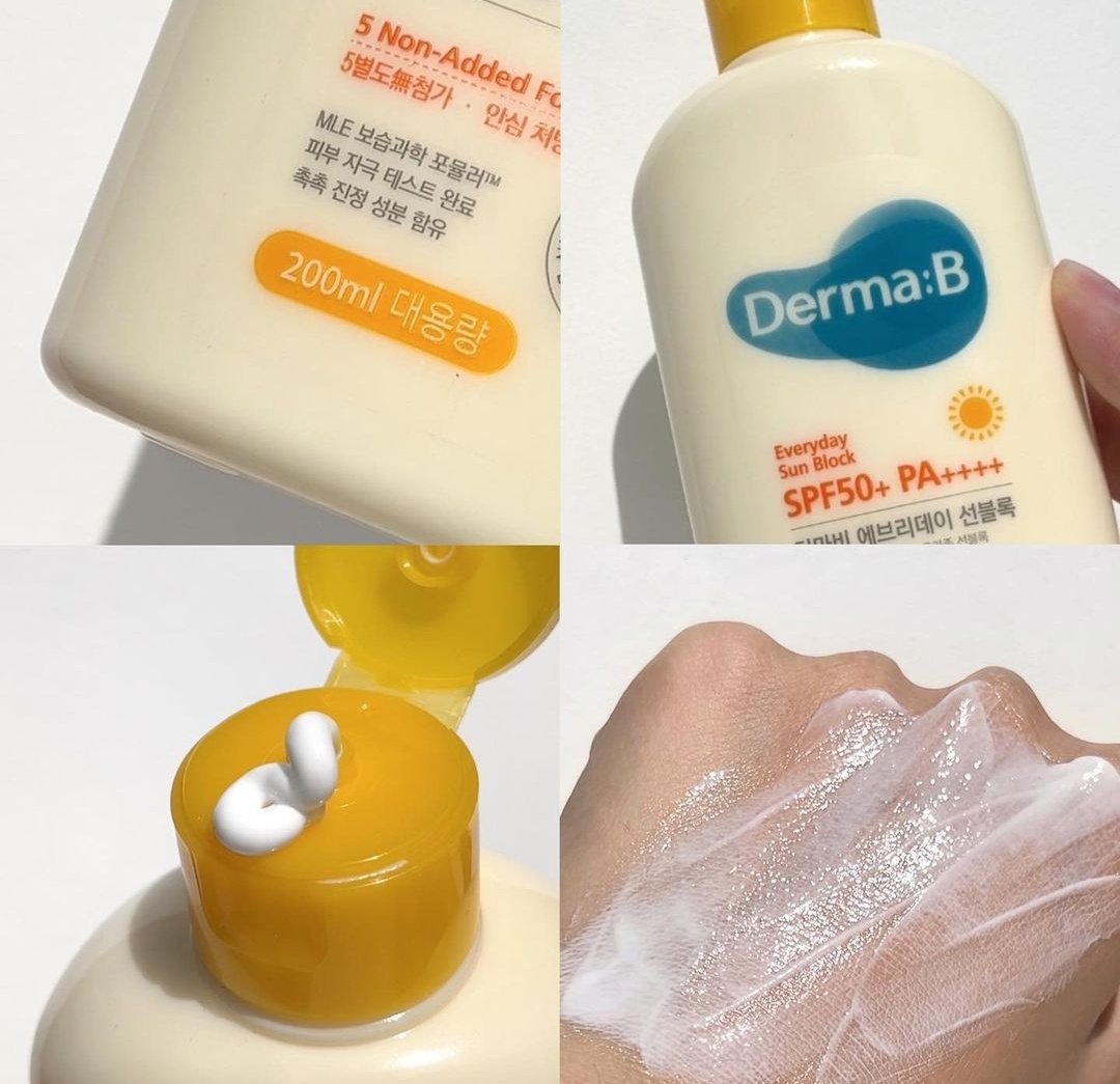 Derma:B Everyday Sun Block SPF50+ PA++++ 200ml - mudmeeshop