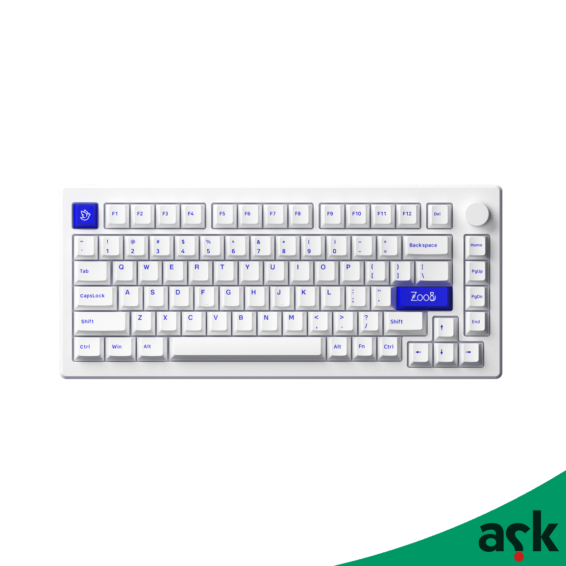 AKKO MOD 007 PC - Blue on White / Akko Piano sw