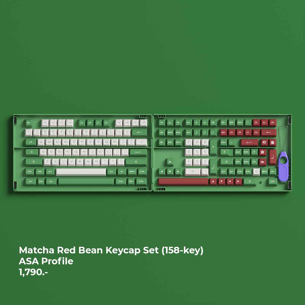 AKKO Matcha Red Bean - ASA Profile 158key - Keycaps