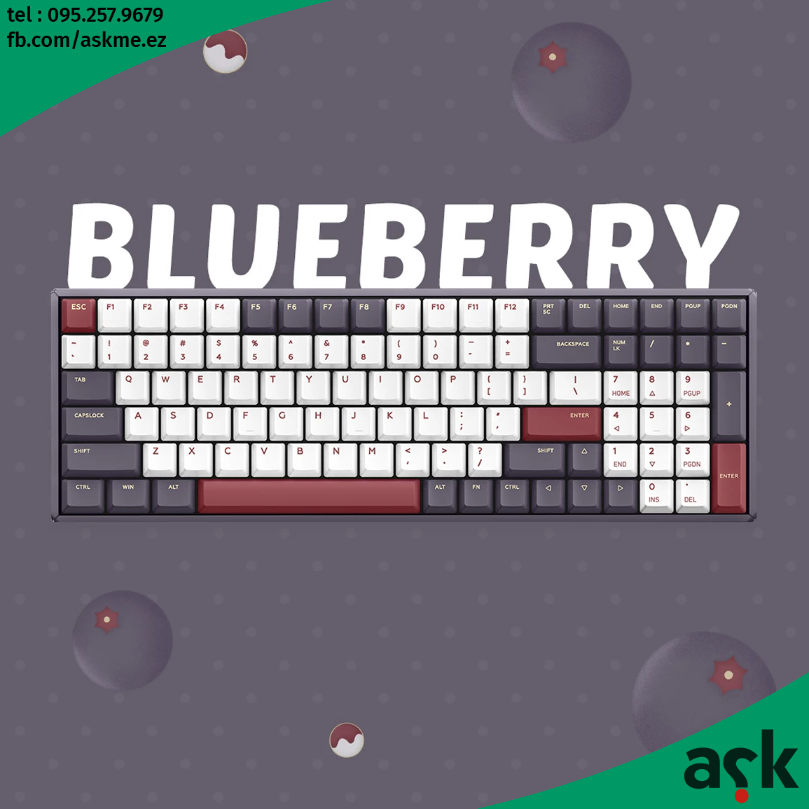IQUNIX F96-Blueberry Wireless Mechanical Keyboard