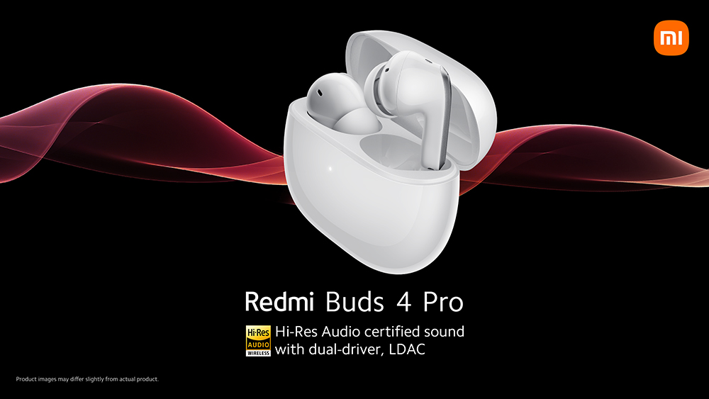 Xiaomi Redmi Buds 4 Pro Wireless Earbuds, Hi Resolution Audio, Dual Driver  Speaker, Immersive Sound, Up to 43dB ANC, Dual Device Connectivity, 36h  Long Battery, Fast Charging, App, IP54, White 