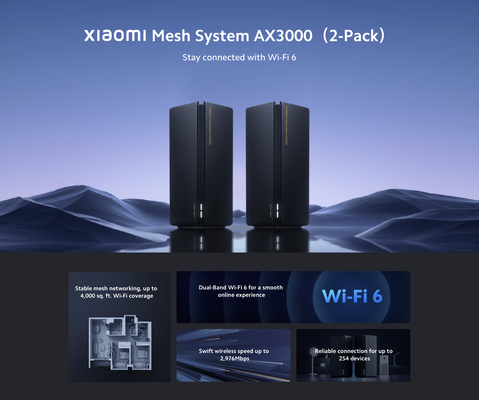 Xiaomi Mesh System AX3000（2-Pack）