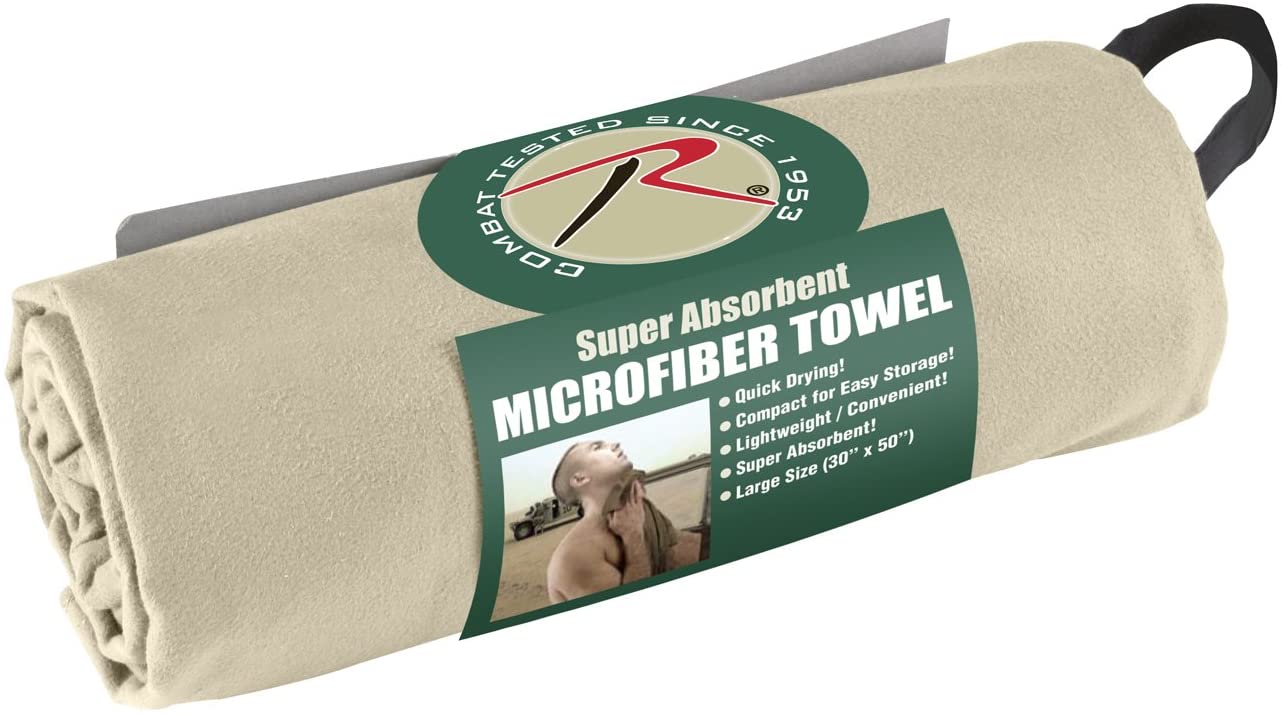 ผ้าเช็ดตัว Rothco Micro Fiber สีทราย ขนาด30x50 inch