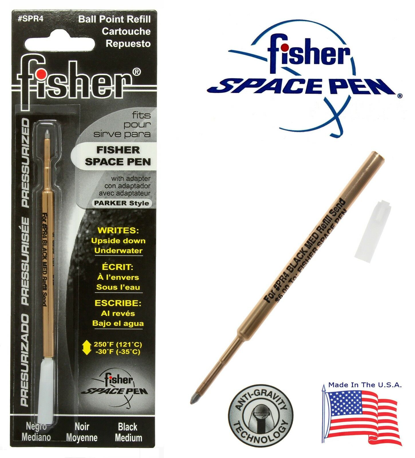 ไส้ปากกา Fisher Space Pen #SPR4 Black Ink / Medium Point