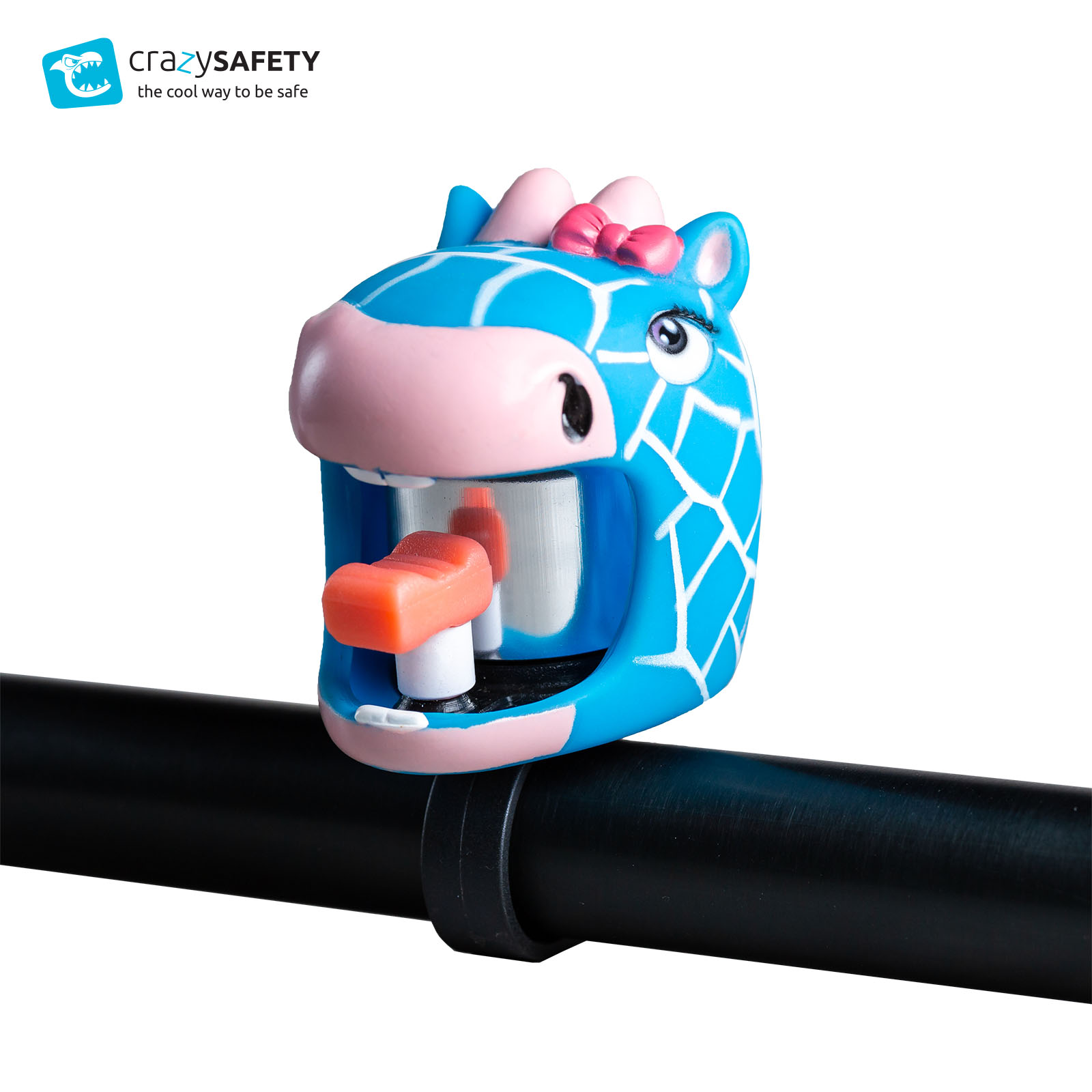 Crazy Safety Kids Bicycle Bell  - Blue Giraffe