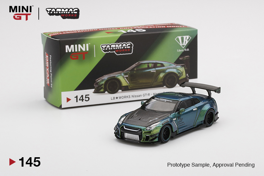 MINI GT LIBERTYWALK LB☆WORKS Nissan GTR (R35) Light Green