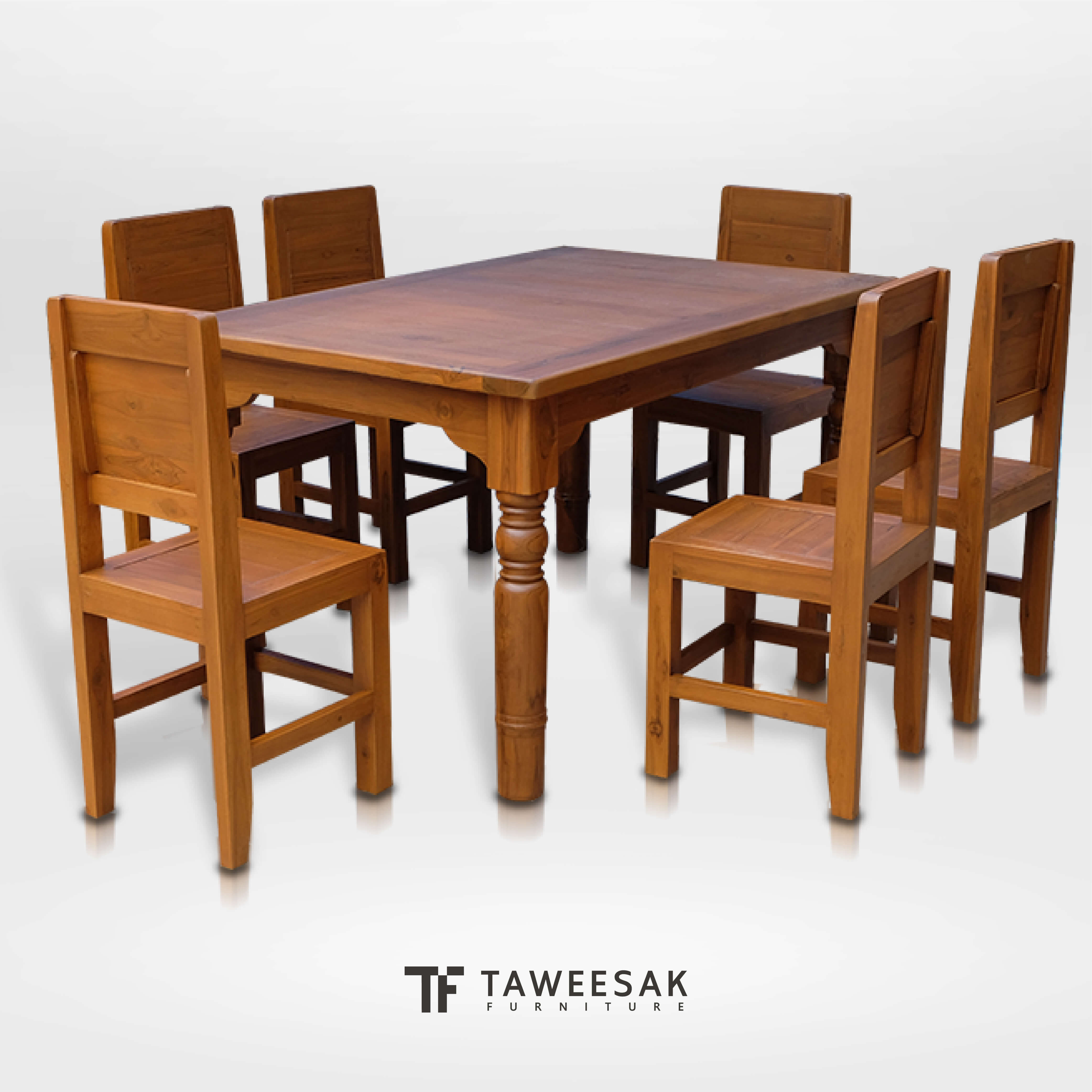 ชุดโต๊ะอาหารไม้สัก DS031