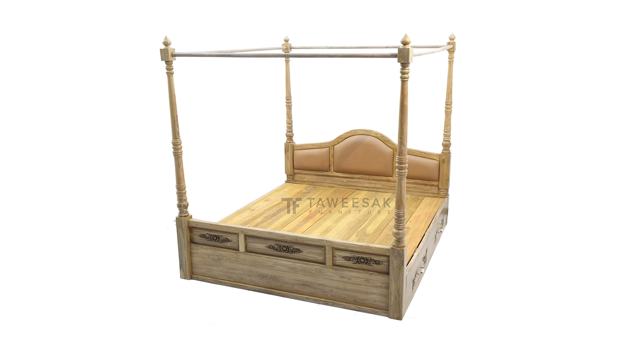 เตียงไม้สัก BE013