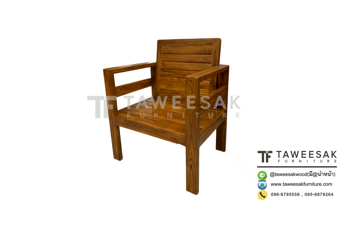 เก้าอี้ไม้สักสนาม CH058