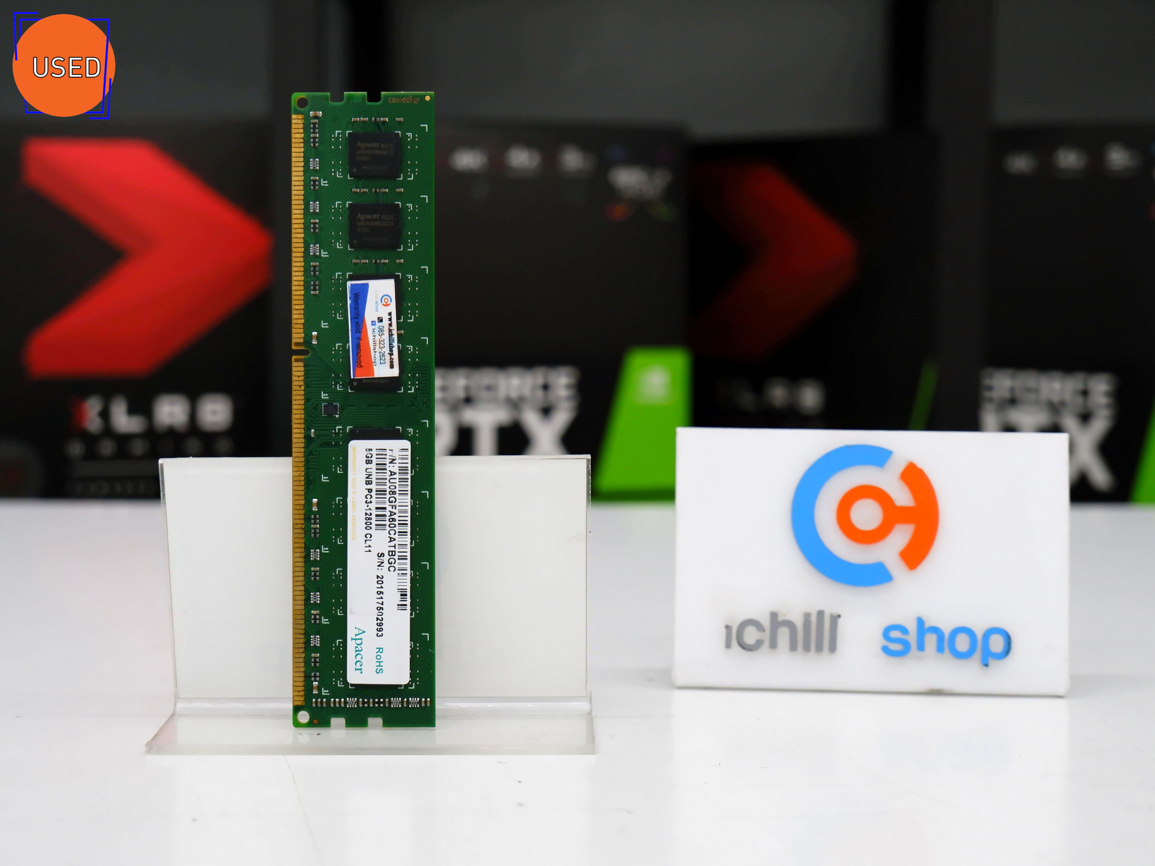 RAM (แรม) APACER DDR3 8GB 1600MHz 16 CHIP NO BOX P11951