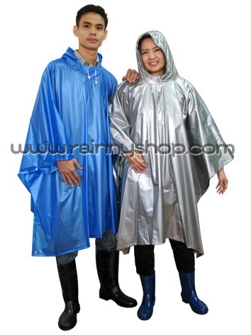 30-RG033 เสื้อกันฝนผู้ใหญ่ ผ้ามุก แบบค้างคาว