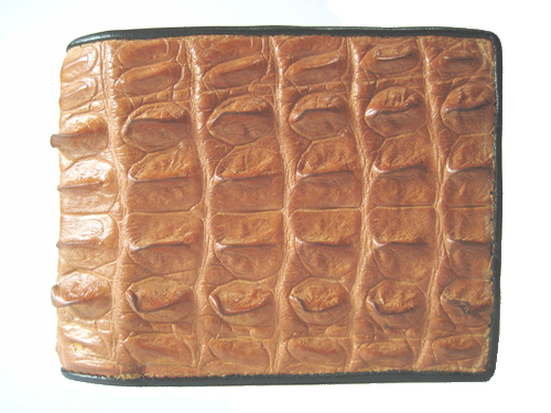 Genuine Crocodile Leather Wallet in Light Brown (Tan) Crocodile Leather #CRM447W-02