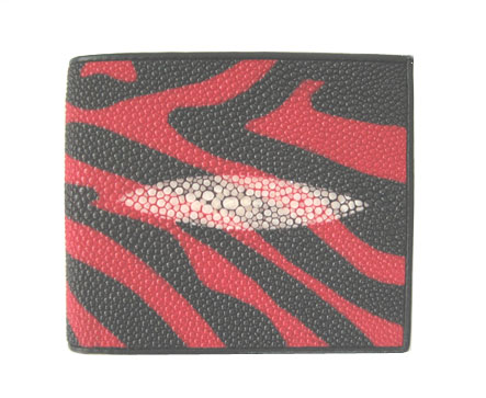 Genuine Stingray Leather Wallet in Red Design  #STM495W