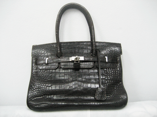 Luxury Genuine Crocodile Tote Bag/Handbag in Chocolate Brown Crocodile Skin #CRW214H-BR
