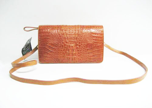 Genuine Crocodile Shoulder Bag in Light Brown Crocodile Leather #CRW239S