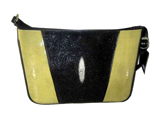 Genuine Stingray Leather Handbag in Green Stingray Skin  #STW1012H-GR