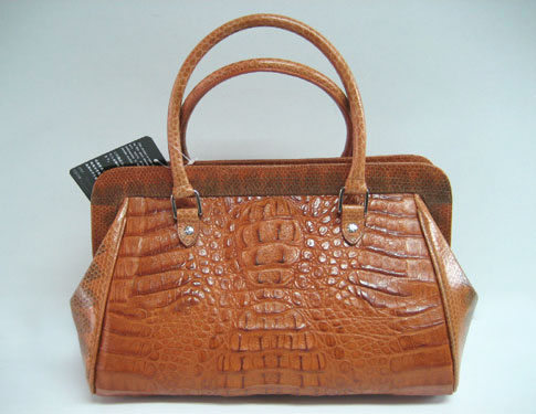 Genuine Alligator Skin Bag in Light Brown (Tan) Crocodile/Alligator Leather #CRW220H-05