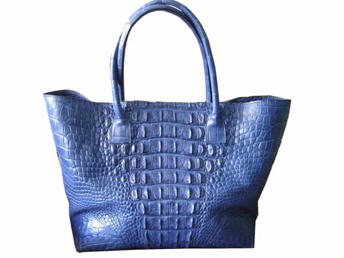 Genuine Crocodile Handbag in Blue Crocodile Leather #CRW244H-01