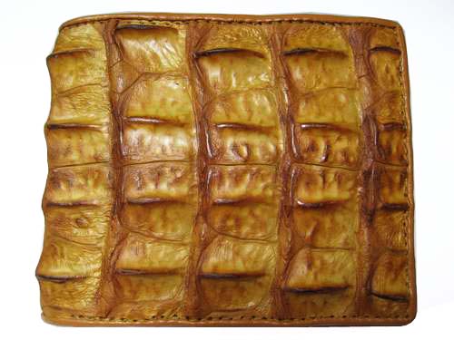 Genuine Crocodile Leather Wallet in Light Brown (Tan) Crocodile Leather #CRM447W-01