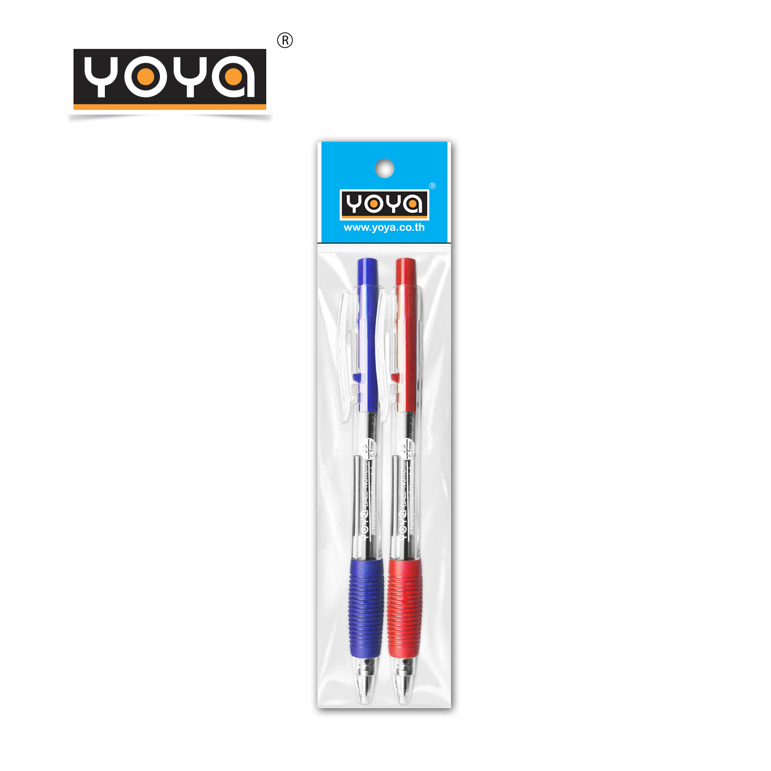 YOYA 0.7 mm Ballpoint pen Pack 2 : No.1016 / Blue-Red Ink