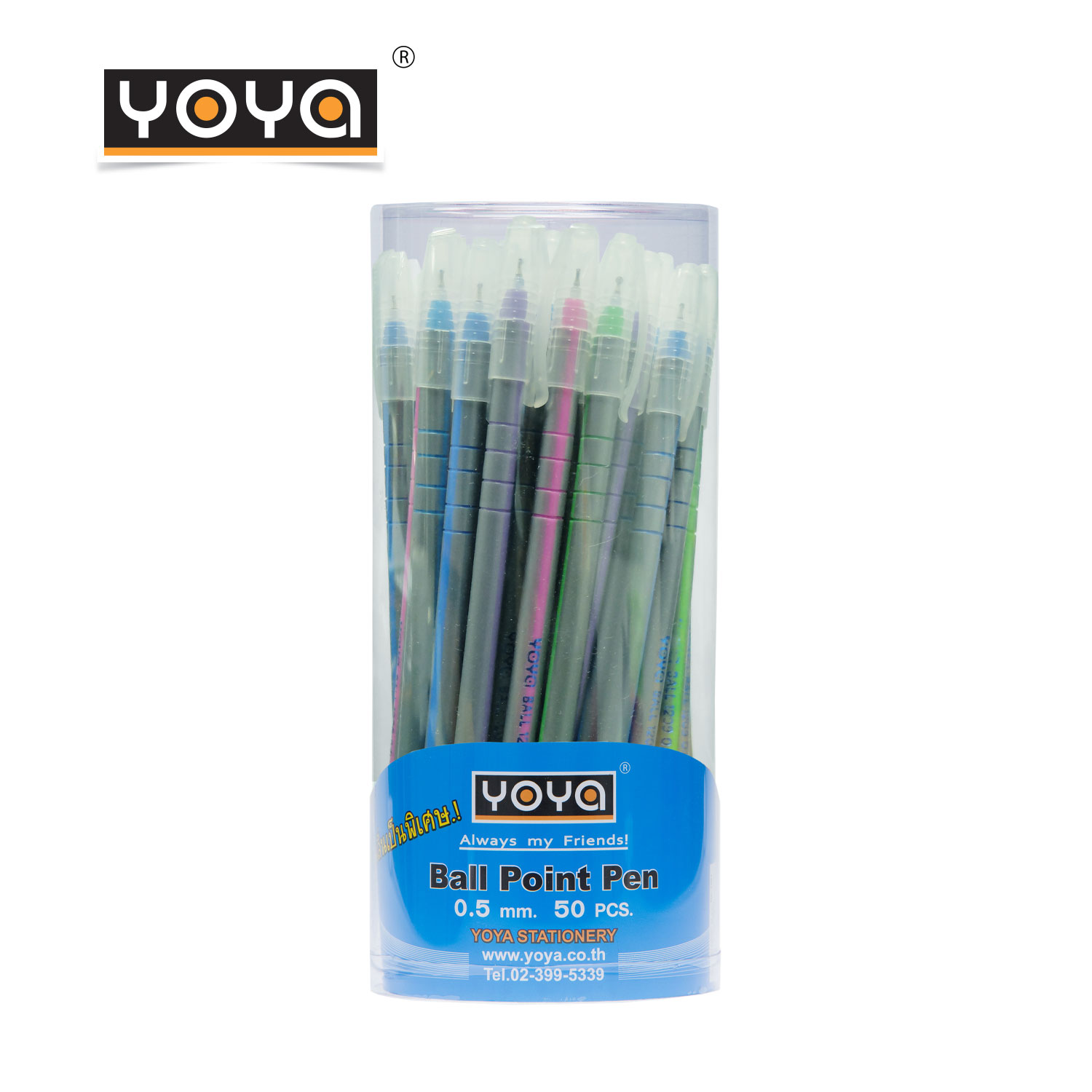 YOYA  0.5 mm. Gello Pen  Long handle  Pack 50 : No.1209 / Blue Ink