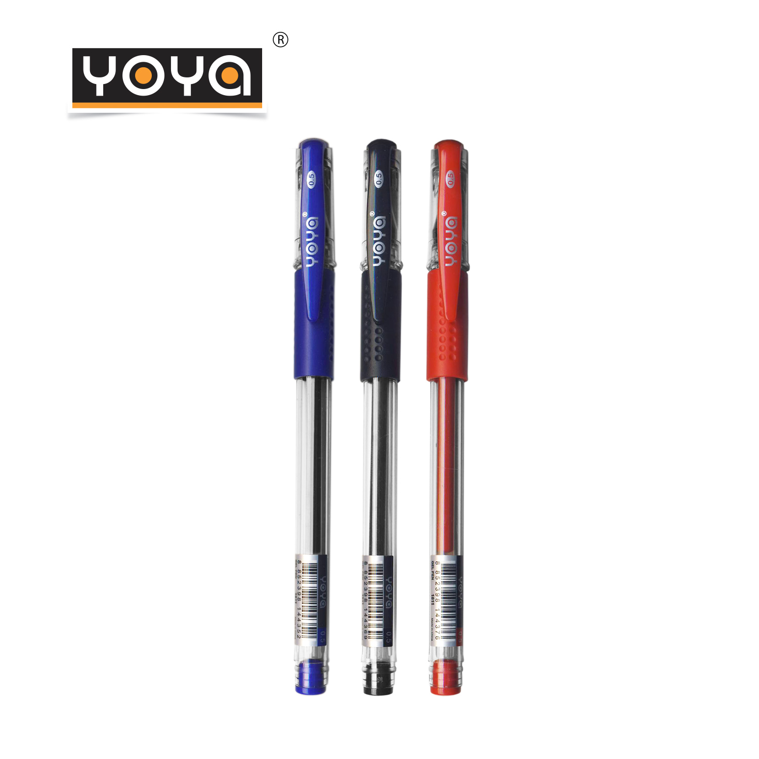 YOYA ปากกาเจล-หัวเข็ม 0.5 มม. แพ็ค 3 รุ่น 1811 / หมึกน้ำเงิน-ดำ-แดง
