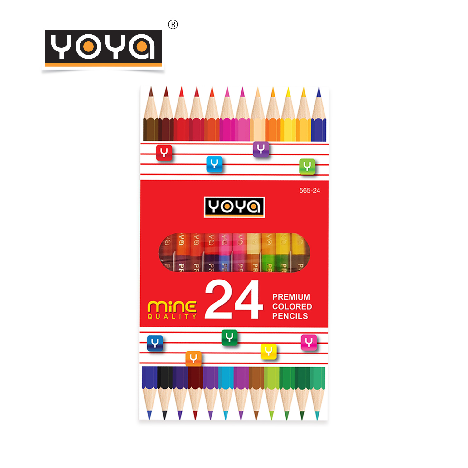 YOYA 24 Colors  Mine Quality Color Pencils No. 565-24