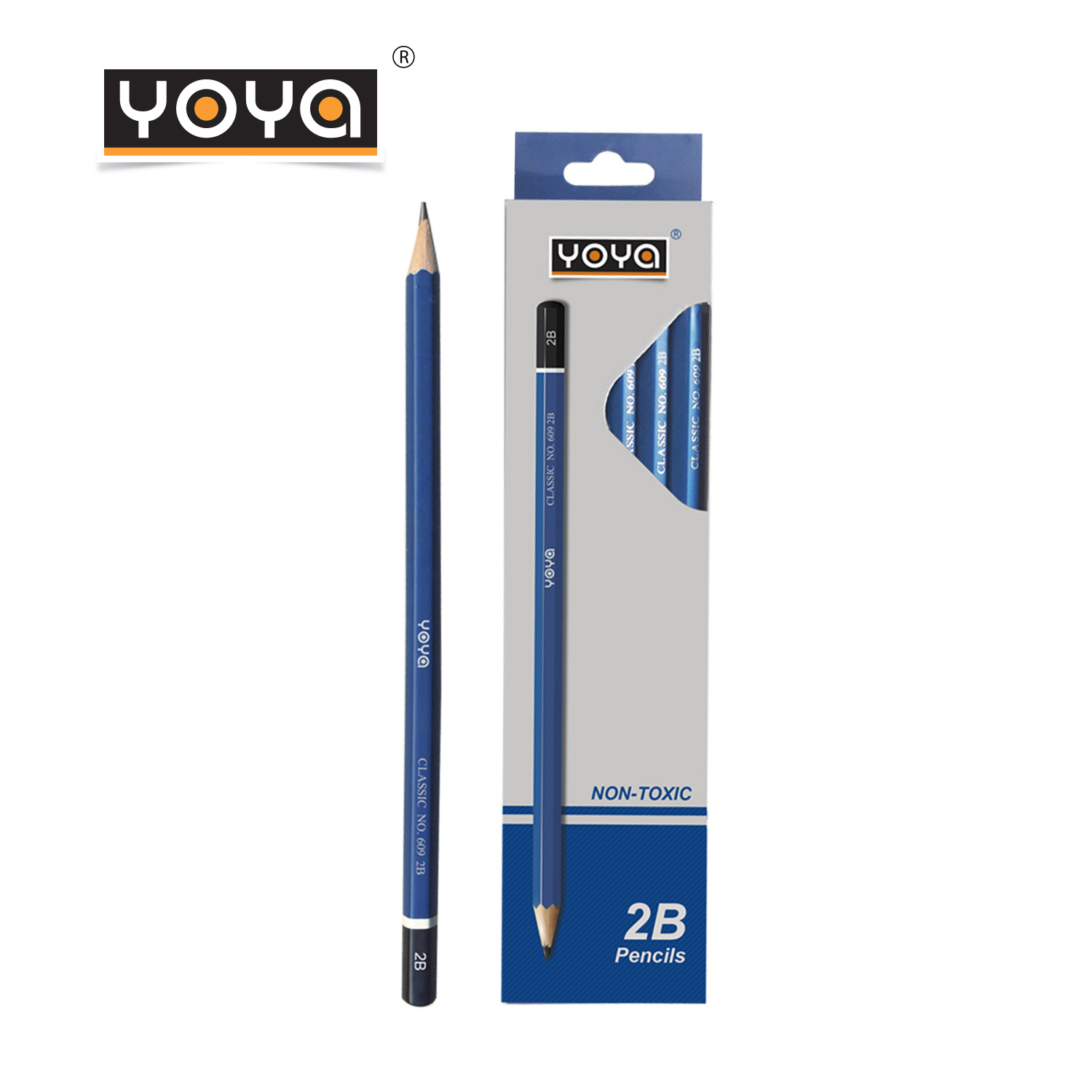 YOYA ดินสอไม้-2B แพ็ค 12 รุ่น 609-2B