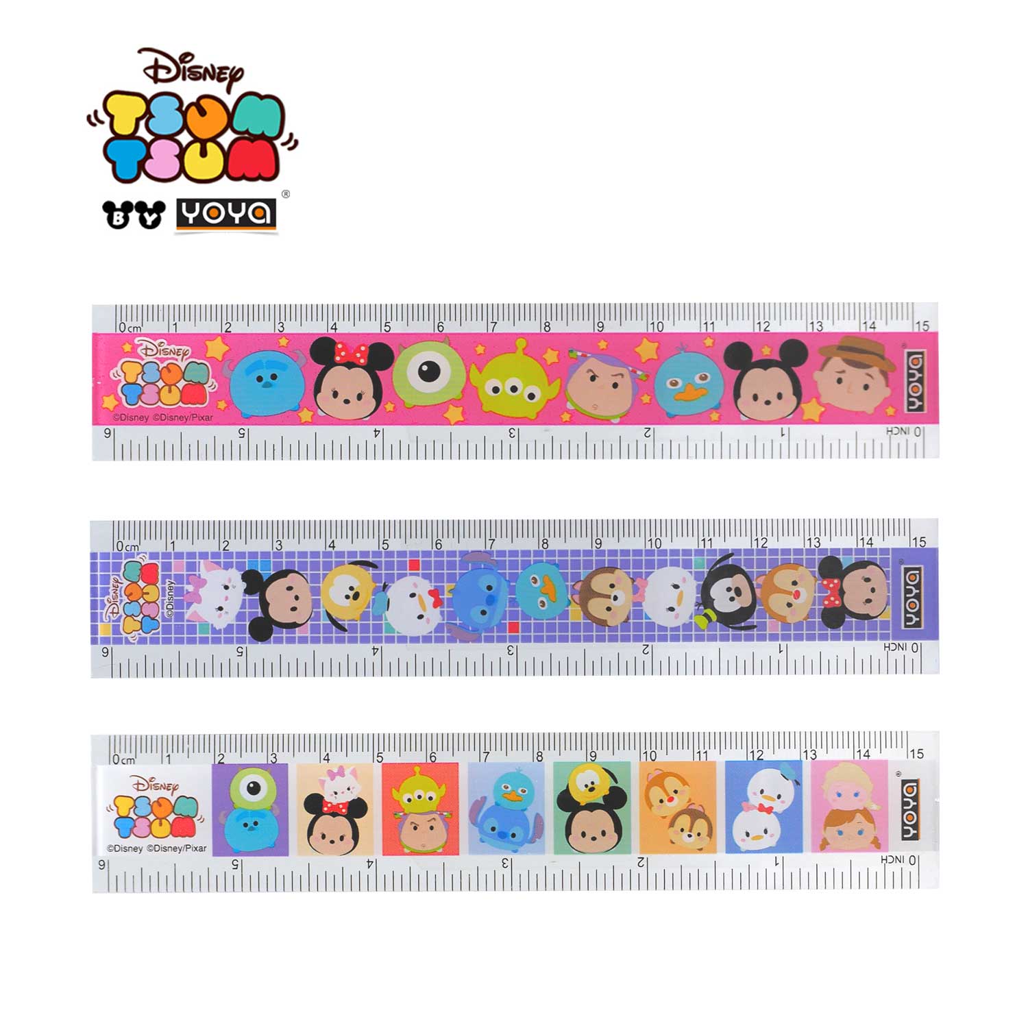 YOYA 15 cm Plastic Ruler : Tsum Tsum DY32215
